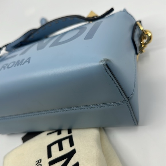 Fendi By The Way blue leather mini shoulder bag with dust bag & tags - Picture 11 of 16